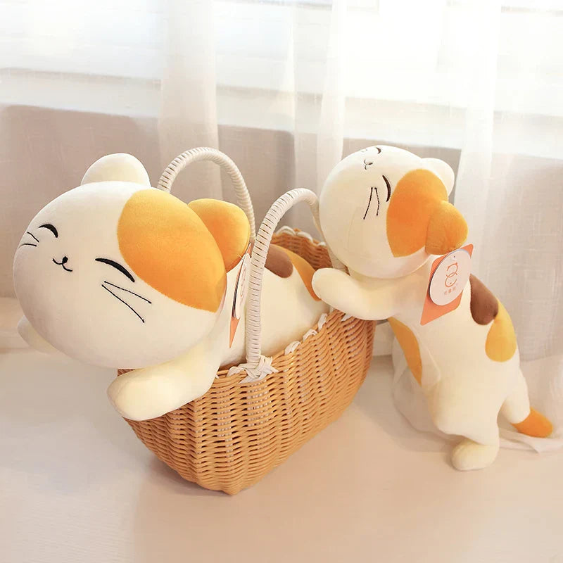 Peluche Chat Gingembre à Pois pour Enfants et Collectionneurs