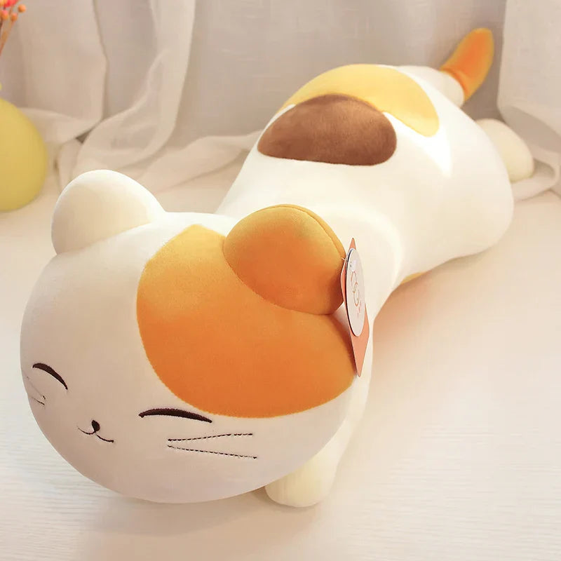 Peluche Chat Gingembre à Pois pour Enfants et Collectionneurs
