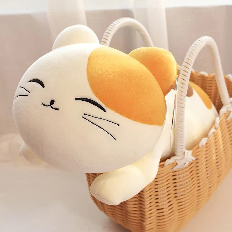 Peluche Chat Gingembre à Pois pour Enfants et Collectionneurs