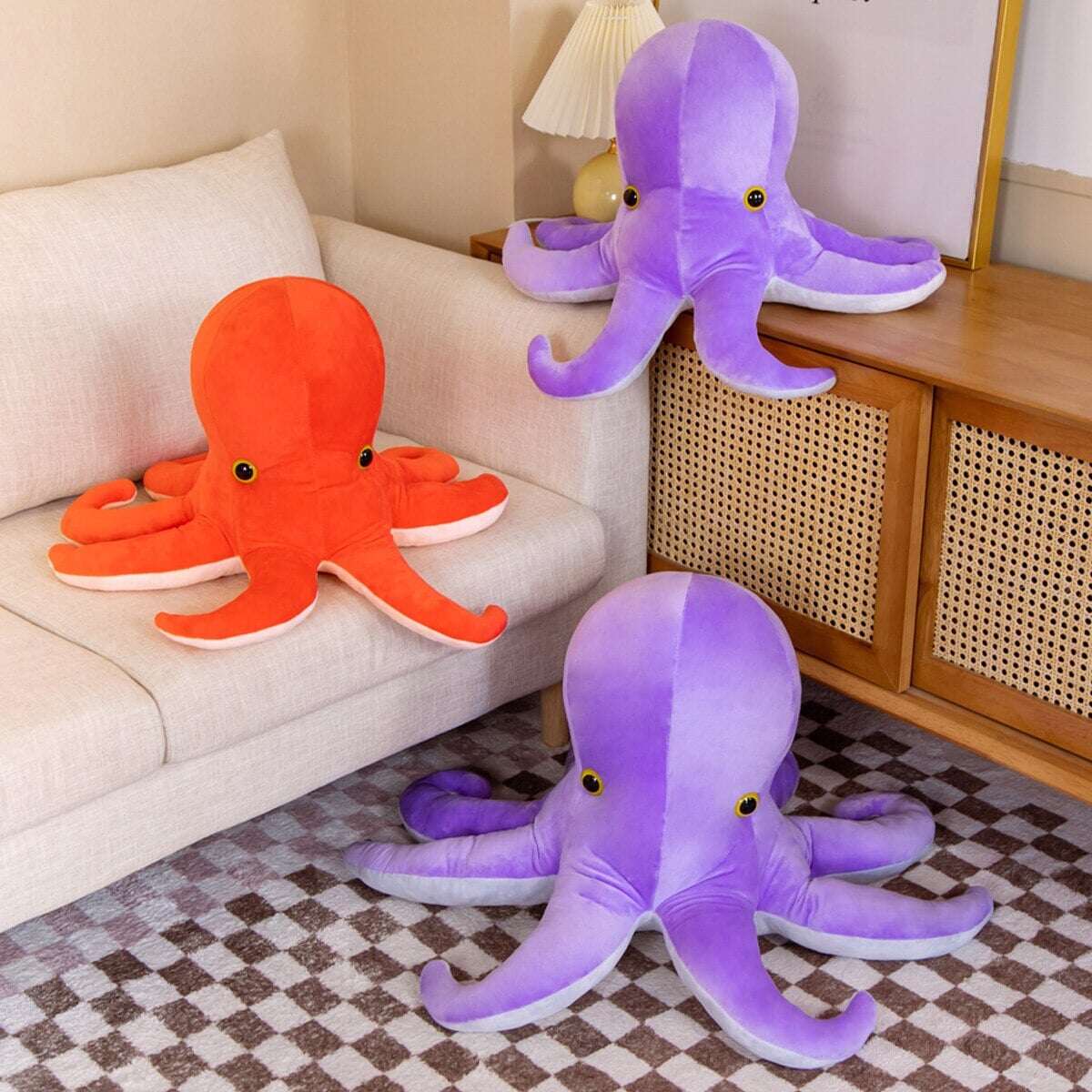 Peluches pieuvre duo pour enfants et collectionneurs