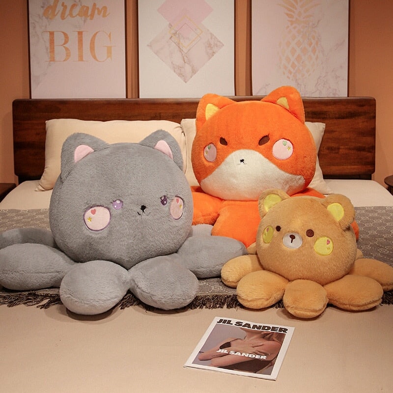 Peluches Renard Chat Lapin Ours Douces Enfants