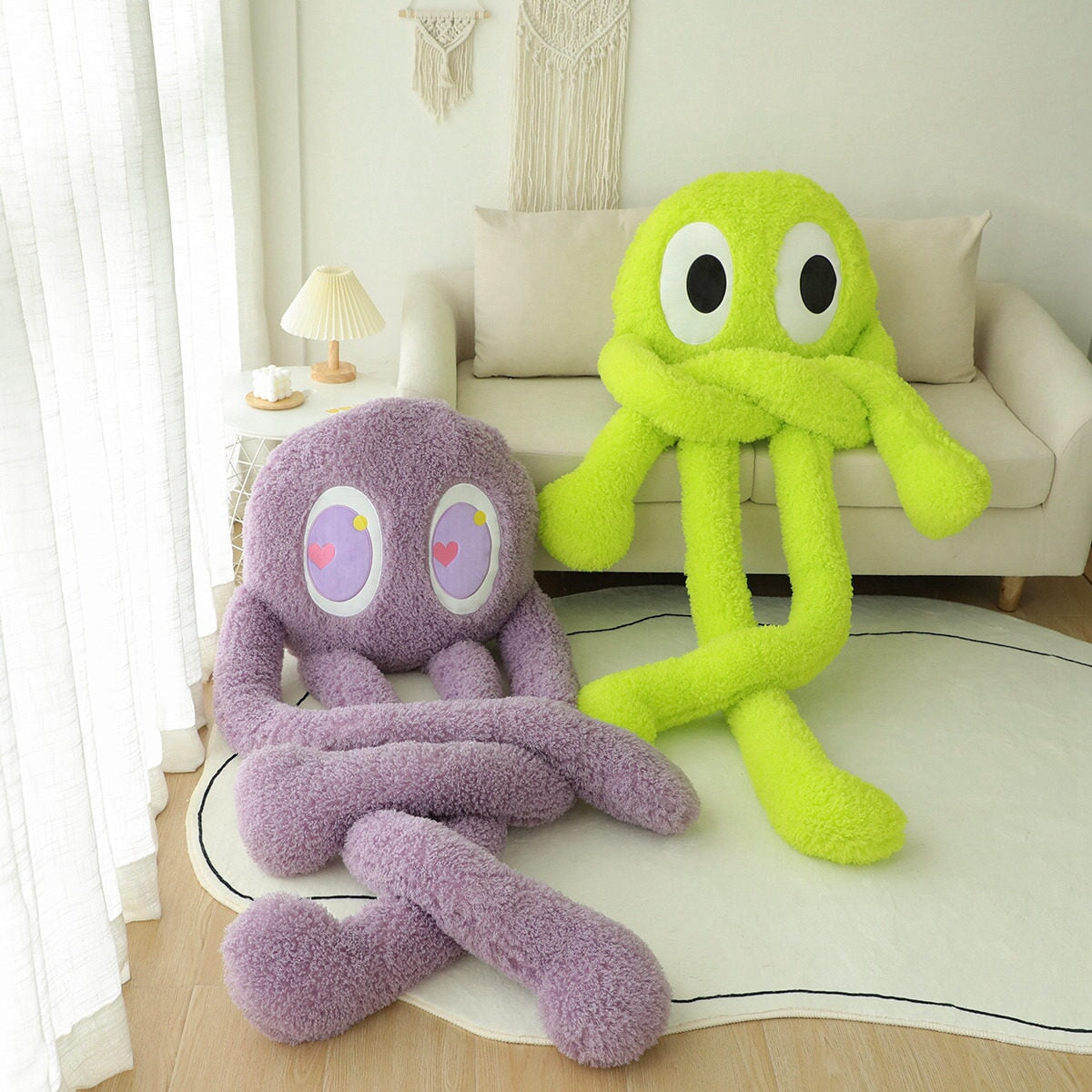 Pieuvre en peluche géante avec 4 bras pour enfants