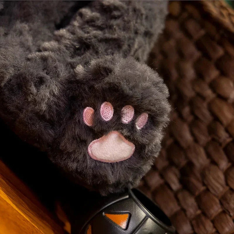 Chat en peluche Halloween sorcière noir pour enfants
