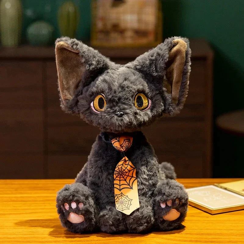 Chat en peluche Halloween sorcière noir pour enfants