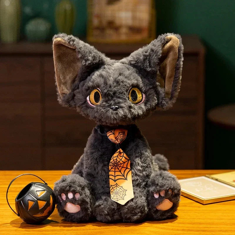 Chat en peluche Halloween sorcière noir pour enfants