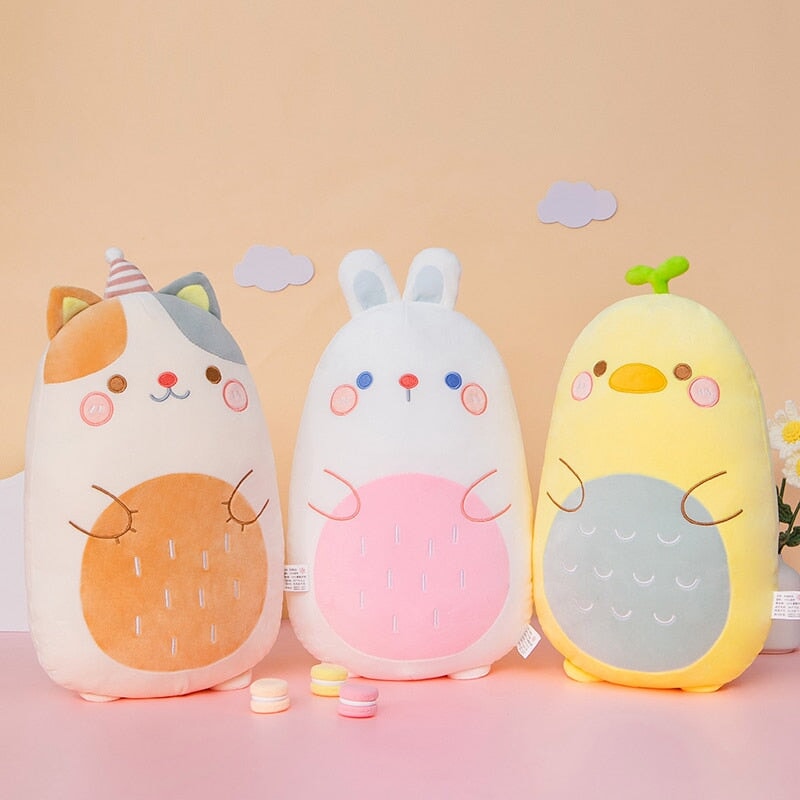 Coussins en Peluche Kawaii Pancake Animaux Mignons Jouets Peluche