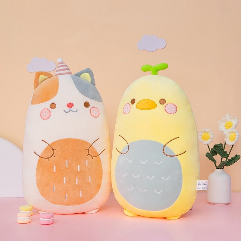 Coussins en Peluche Kawaii Pancake Animaux Mignons Jouets Peluche