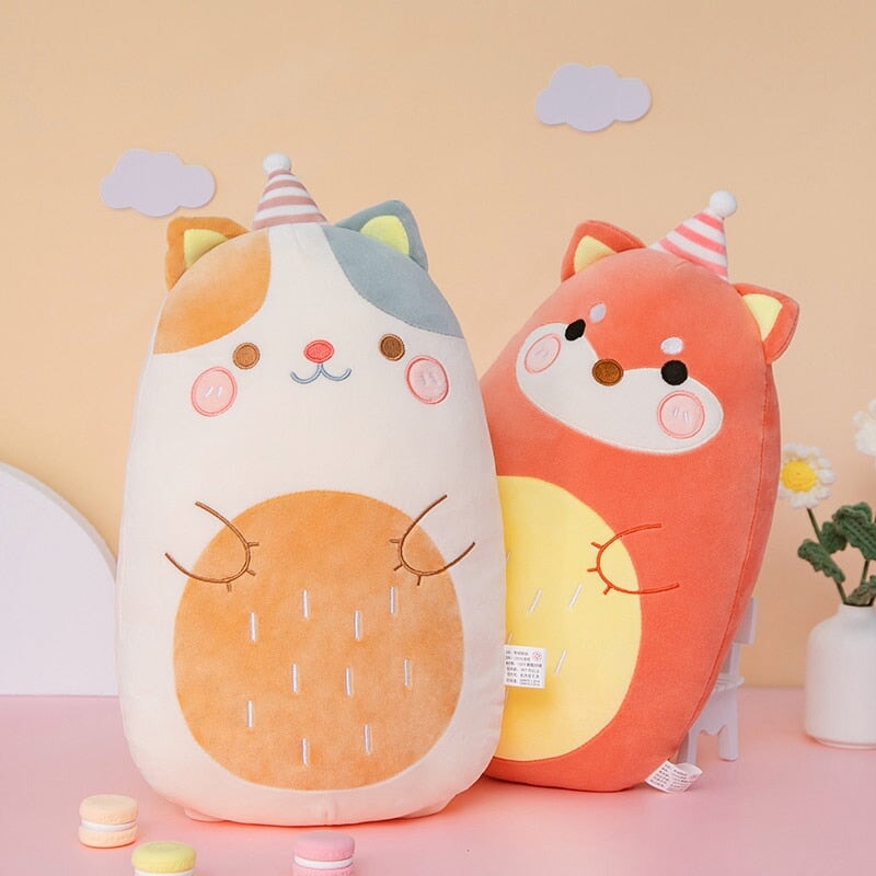 Coussins en Peluche Kawaii Pancake Animaux Mignons Jouets Peluche
