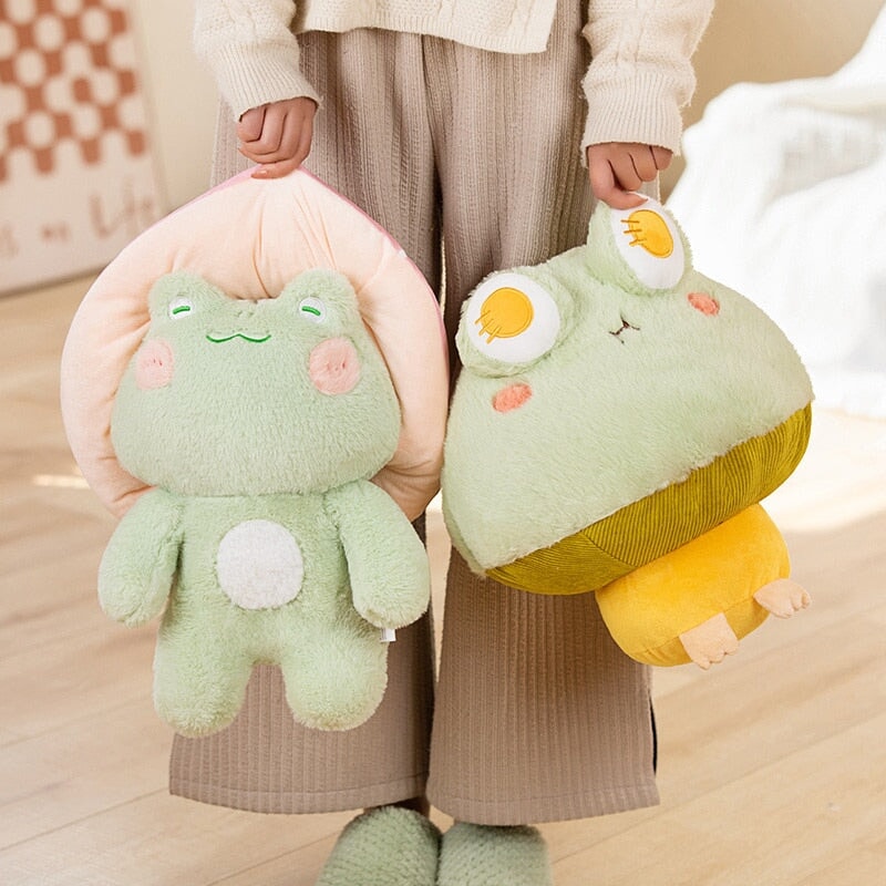 Peluche Grenouille Champignon Kawaii pour Enfants