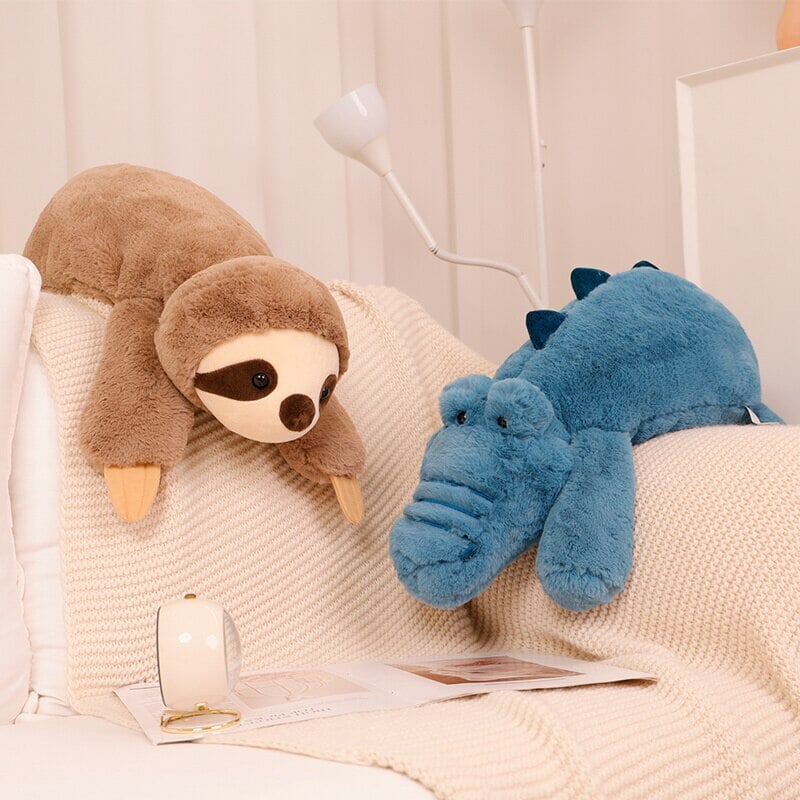 Peluches Renard Raton Laveur Crocodile Amis en Peluche
