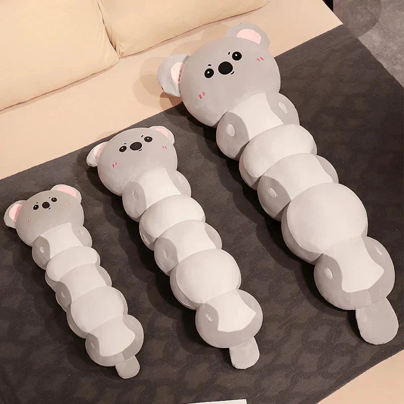Peluches Chenilles Longues Koala Éléphant Chat Enfants
