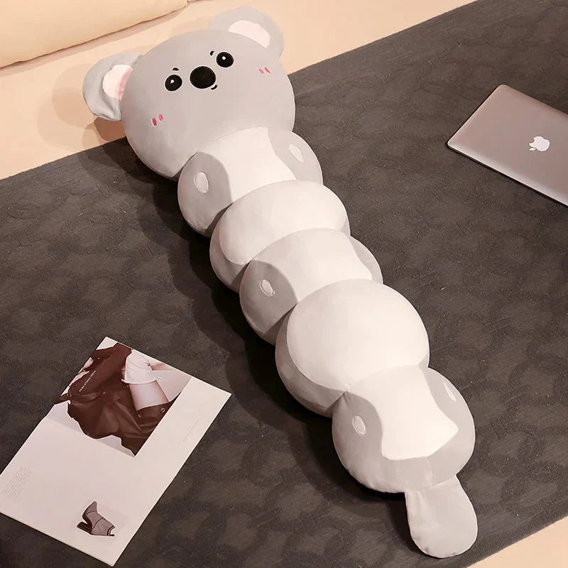 Peluches Chenilles Longues Koala Éléphant Chat Enfants