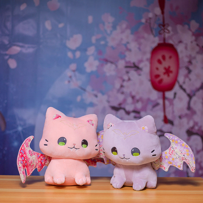 Peluches Kawaii Chats Sakura avec ailes pour enfants