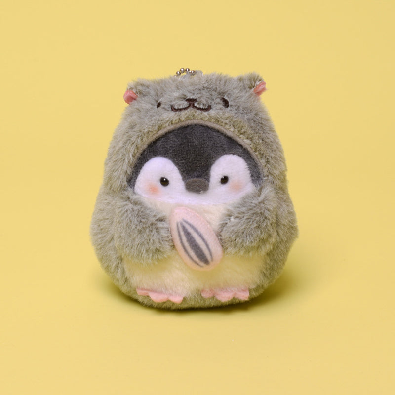 Porte-clés Pingouin Hamster Pendentif Peluche