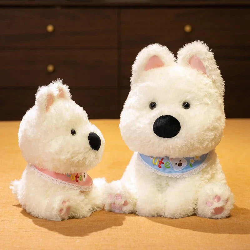 Chien West Highland Terrier peluche pour enfants et adultes