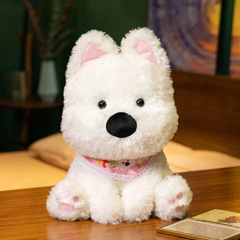 Chien West Highland Terrier peluche pour enfants et adultes