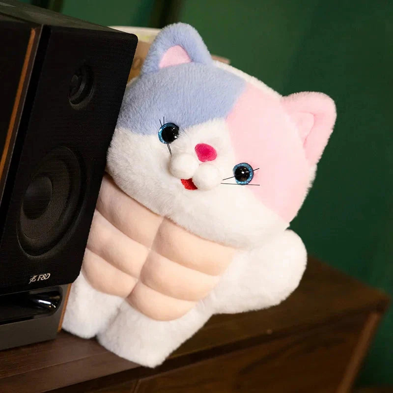 Peluche Chat Musclé pour Enfants et Collectionneurs