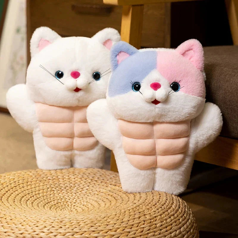 Peluche Chat Musclé pour Enfants et Collectionneurs