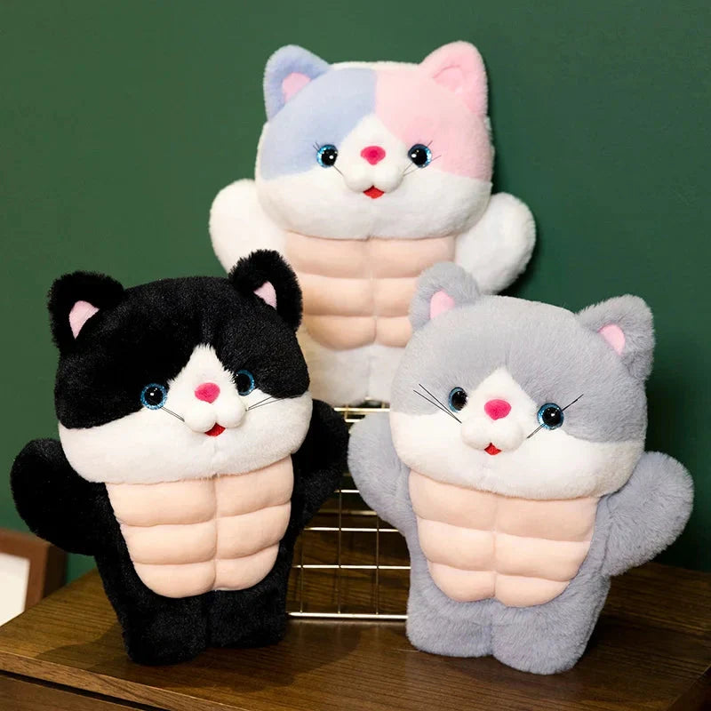 Peluche Chat Musclé pour Enfants et Collectionneurs