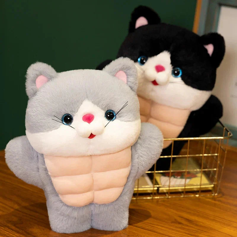 Peluche Chat Musclé pour Enfants et Collectionneurs
