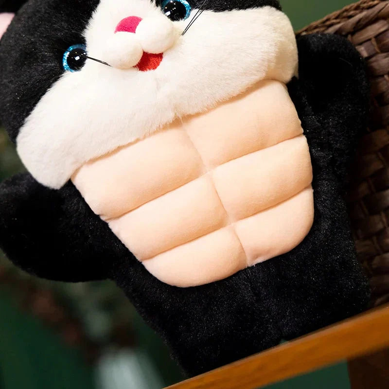 Peluche Chat Musclé pour Enfants et Collectionneurs