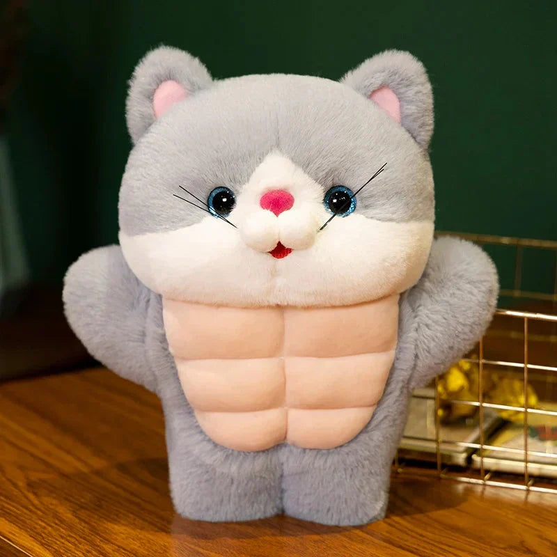 Peluche Chat Musclé pour Enfants et Collectionneurs