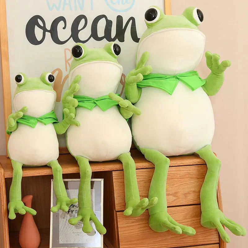 Grenouille en peluche avec chapeau pour enfants et collectionneurs