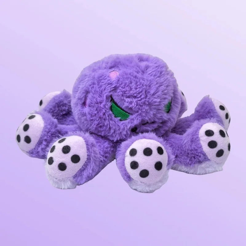 Octopus Plush Toy with Happy and Angry Mood Faces for Kids