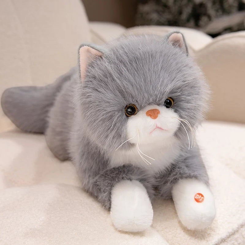 Cute Persian Cat Plush Toy with Soft Stuffed Kitty Animal Design