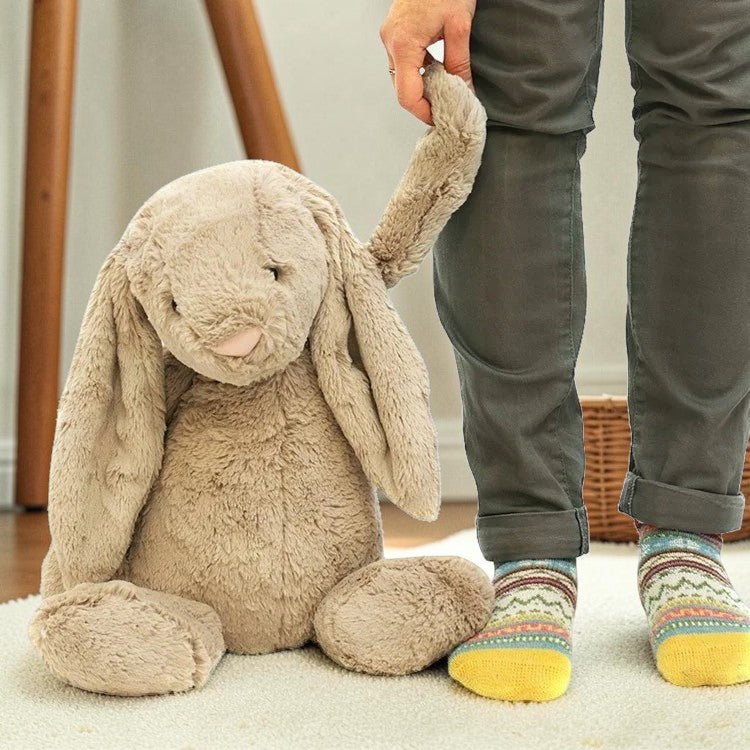 Cute Bunny Plush Toy with Long Floppy Ears and Rabbit Design for Kids