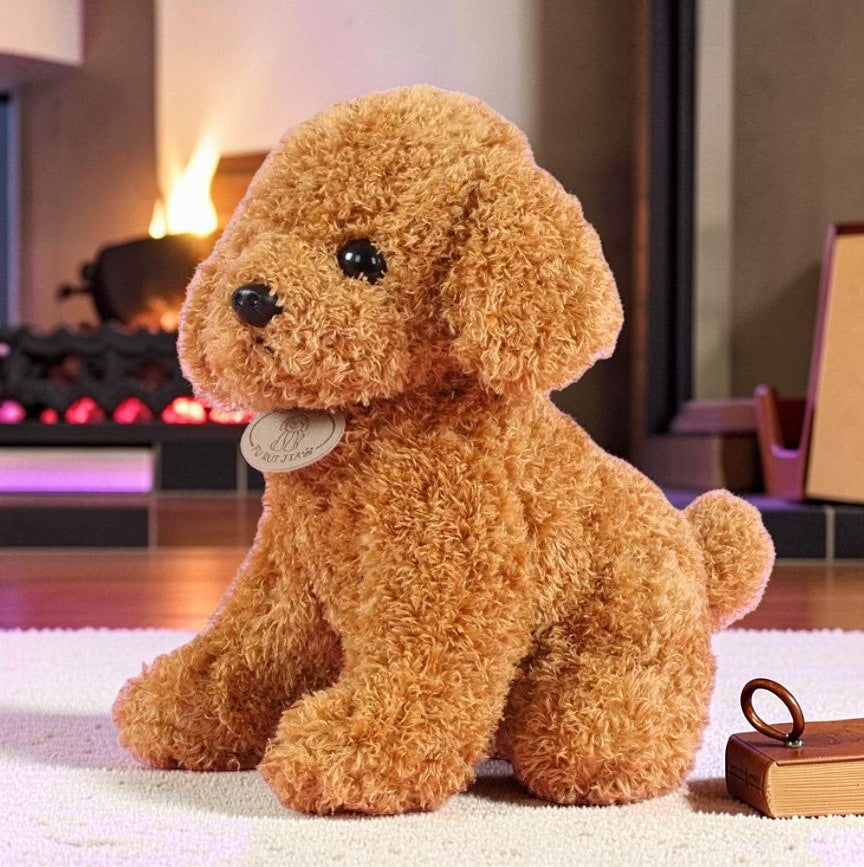 Puppy Plush Toy with Soft Stuffed Dog Animal Design for Kids