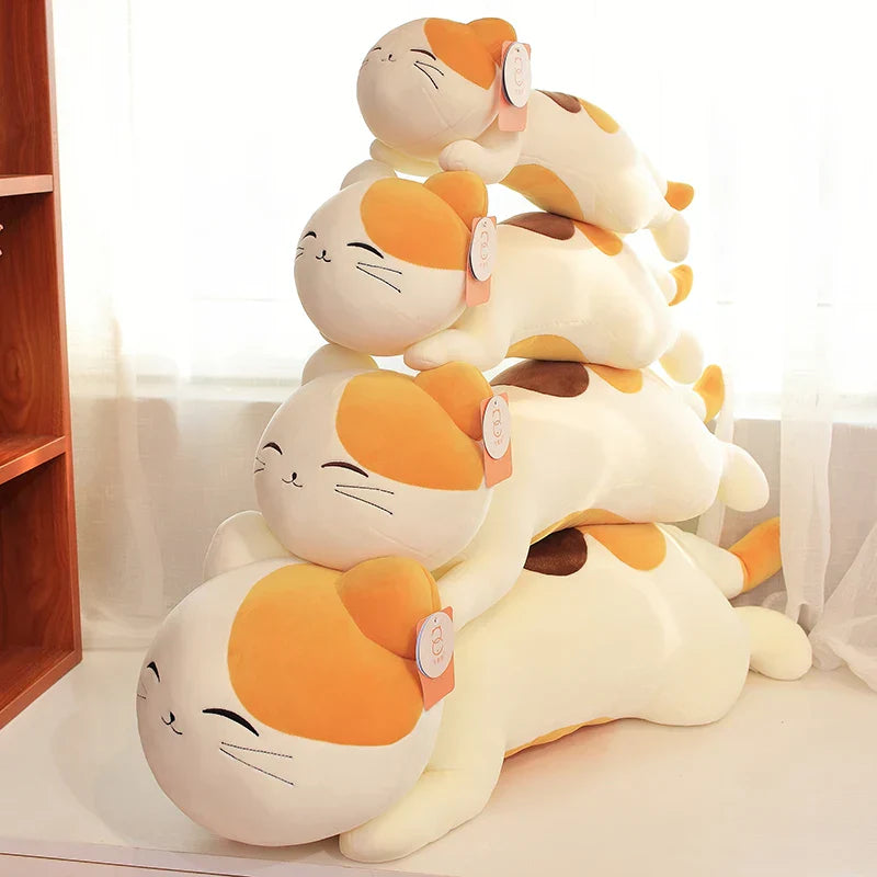 Peluche Chat Gingembre à Pois pour Enfants et Collectionneurs