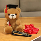 Graduation Teddy Bear Plush Toy with Diploma and Soft Stuffed Animal Design