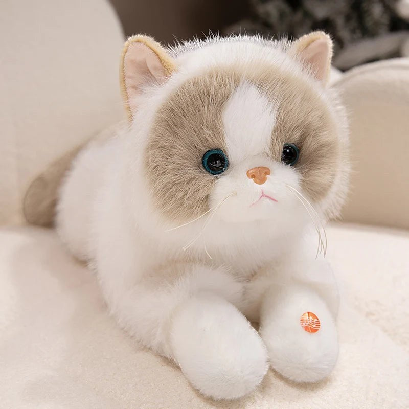 Cute Persian Cat Plush Toy with Soft Stuffed Kitty Animal Design