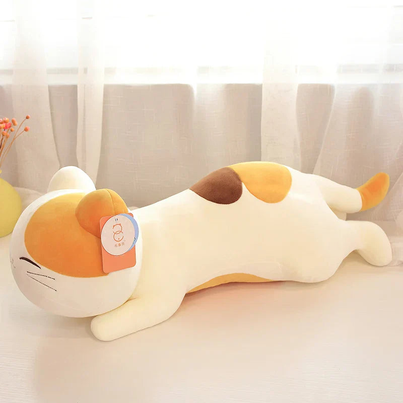 Peluche Chat Gingembre à Pois pour Enfants et Collectionneurs