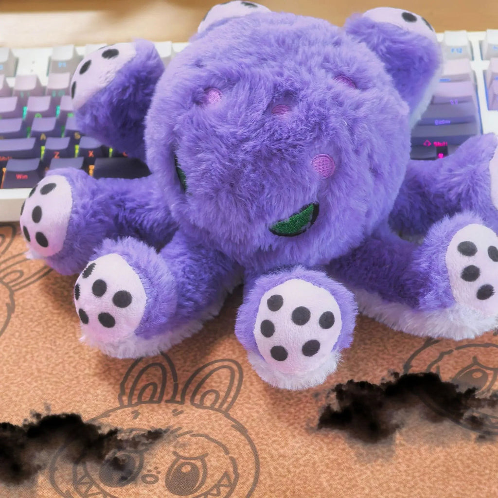 Octopus Plush Toy with Happy and Angry Mood Faces for Kids