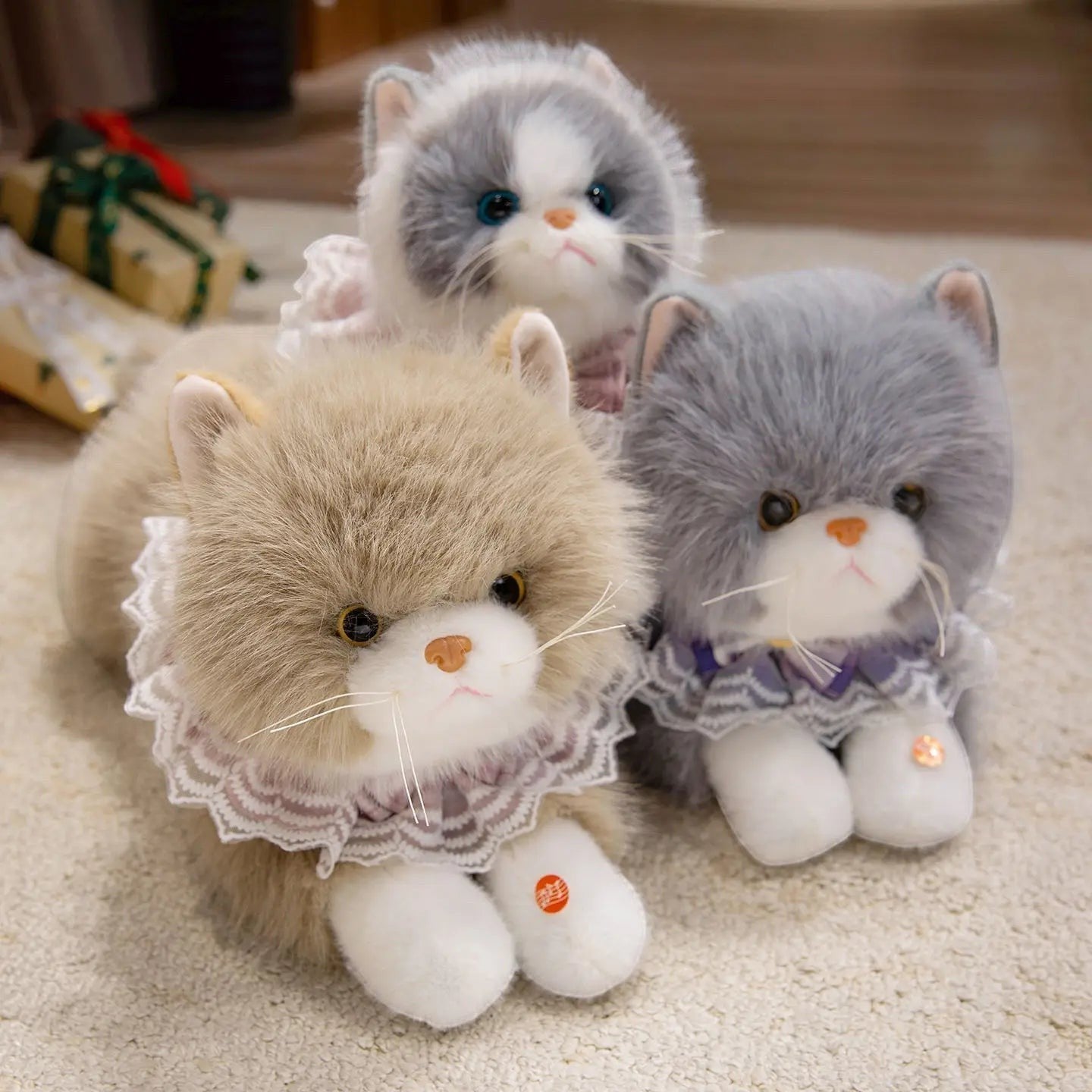 Cute Persian Cat Plush Toy with Soft Stuffed Kitty Animal Design