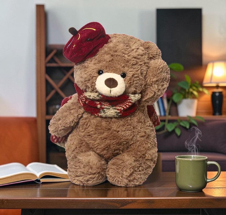 Christmas Teddy Bear Plush Toy with Soft Stuffed Animal Design for Kids