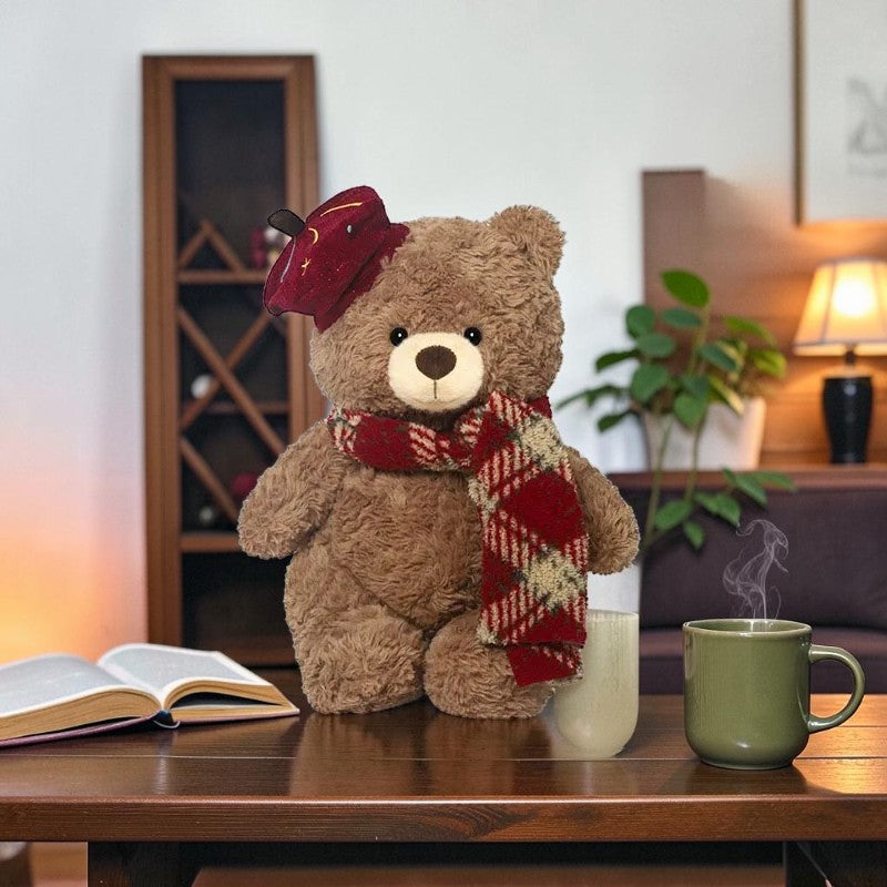 Christmas Teddy Bear Plush Toy with Soft Stuffed Animal Design for Kids