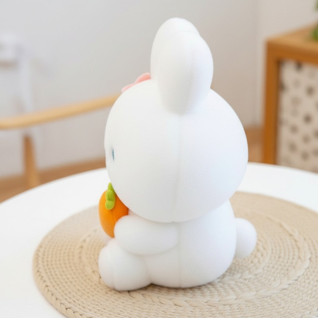 Cute Bunny Plush Toy with Carrot and Soft Stuffed Rabbit Design
