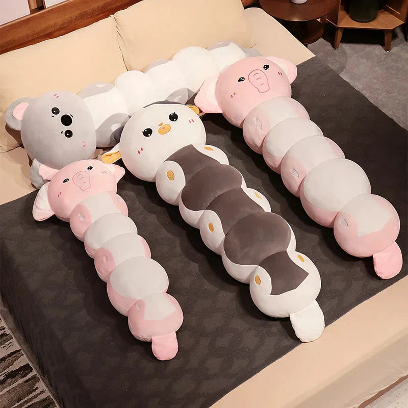 Peluches Chenilles Longues Koala Éléphant Chat Enfants