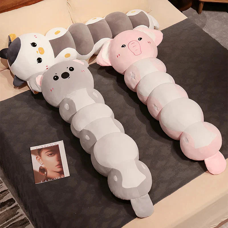 Peluches Chenilles Longues Koala Éléphant Chat Enfants