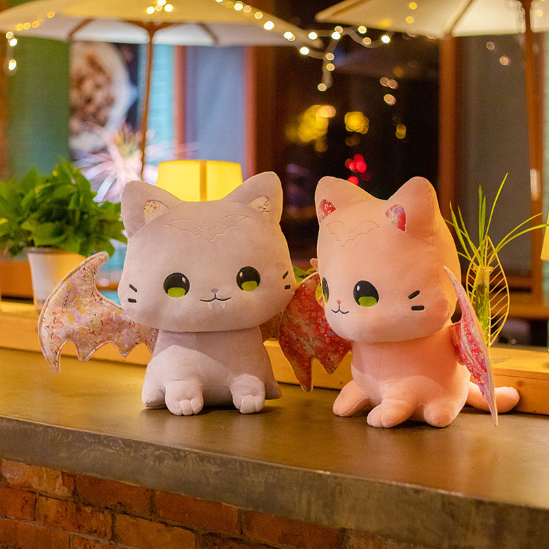 Peluches Kawaii Chats Sakura avec ailes pour enfants