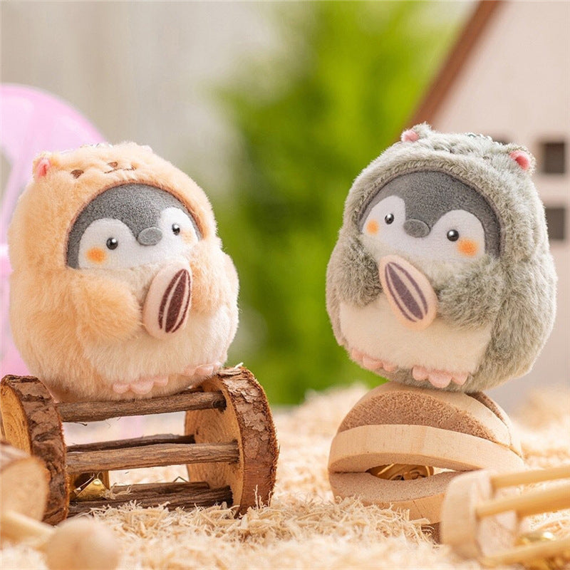 Porte-clés Pingouin Hamster Pendentif Peluche