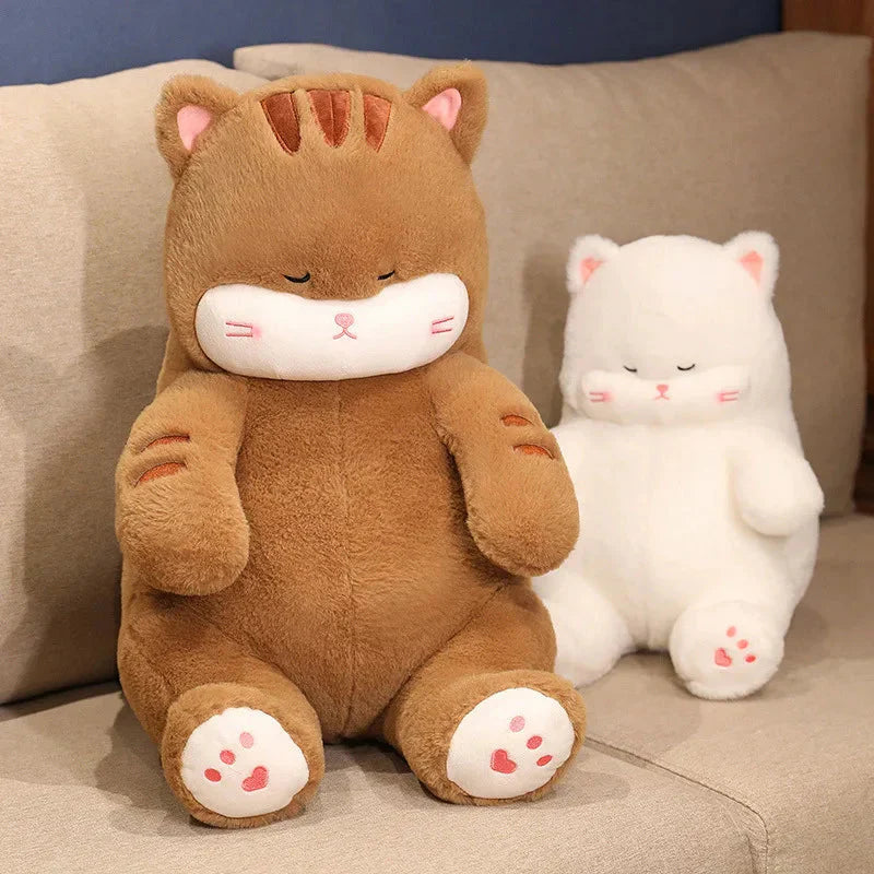 Chat en Peluche Jouet Noodle Endormi pour Enfants