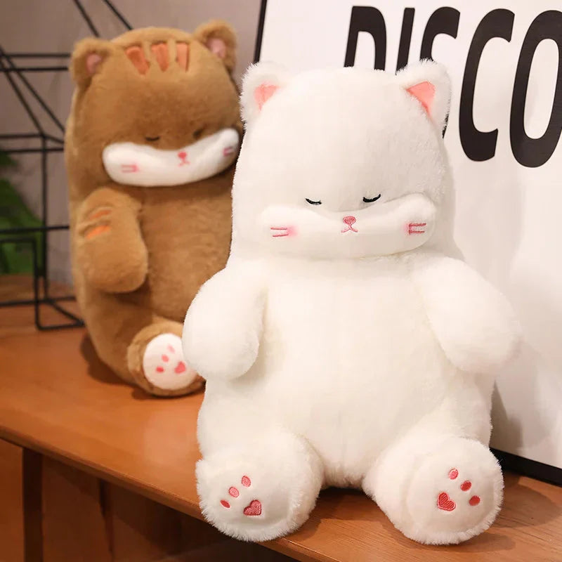 Chat en Peluche Jouet Noodle Endormi pour Enfants