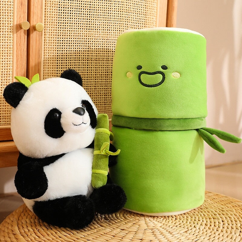 Peluches Panda et Bambou pour enfants et bébés