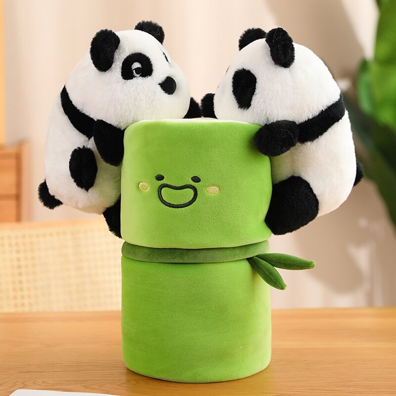 Peluches Panda et Bambou pour enfants et bébés