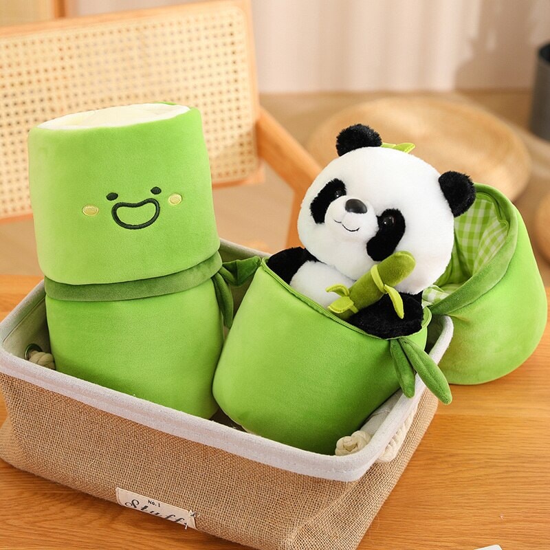 Peluches Panda et Bambou pour enfants et bébés