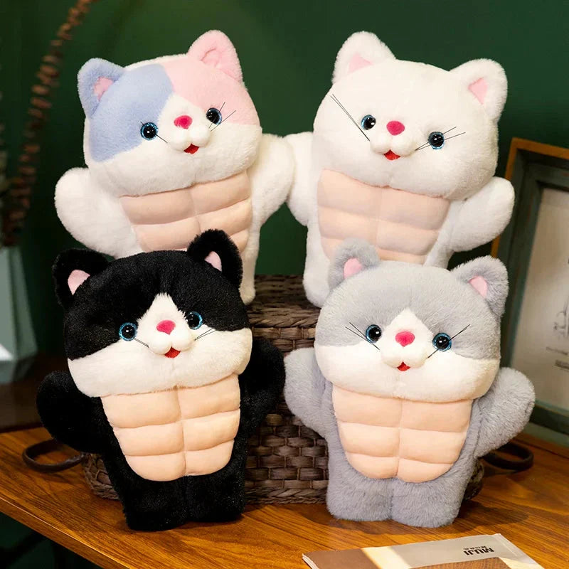 Peluche Chat Musclé pour Enfants et Collectionneurs